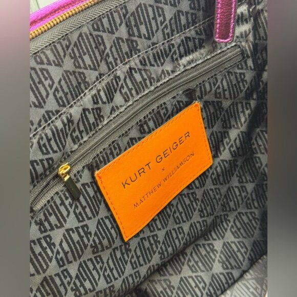 🆕 KURT GEIGER LONDONN 🧿 X MATTHEW WILLIAMSON Large Square Woven Shopper Tote - Picture 12 of 14